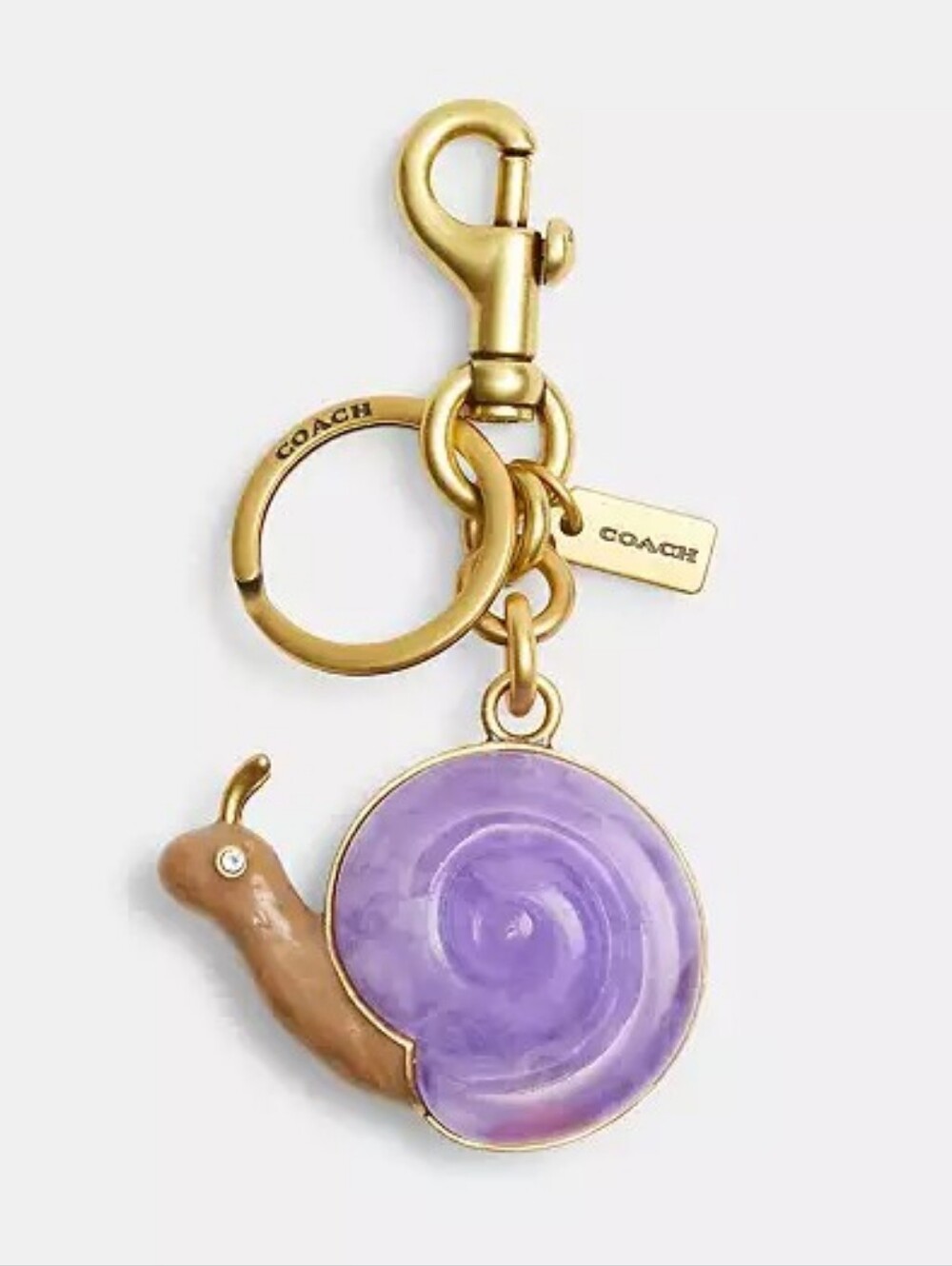 *NWT* COACH Purple Snail Bag Charm